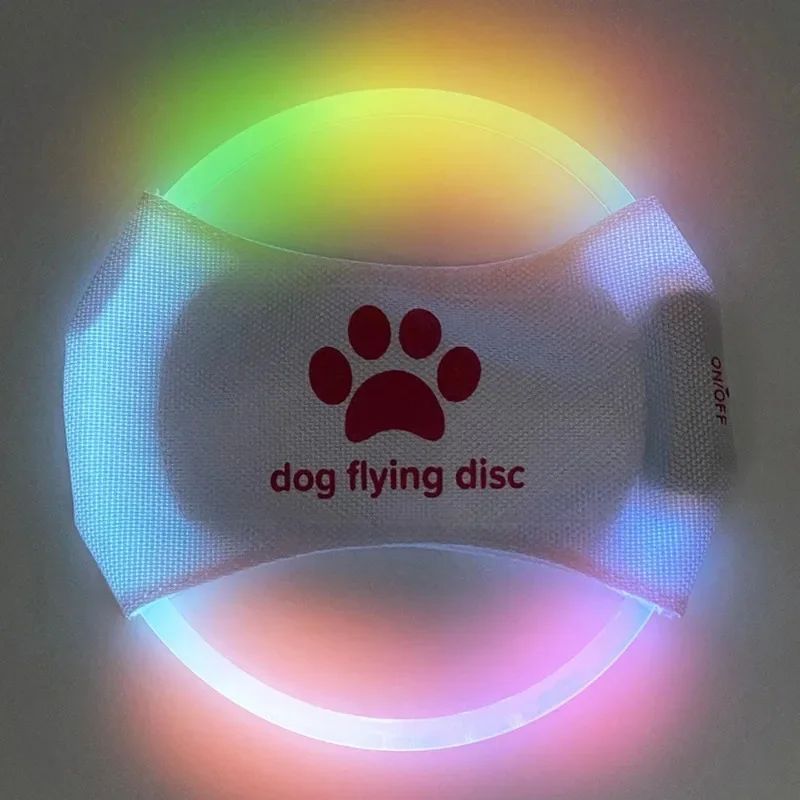 LED Glowing Flying Disc Interactive Pet Training Toy