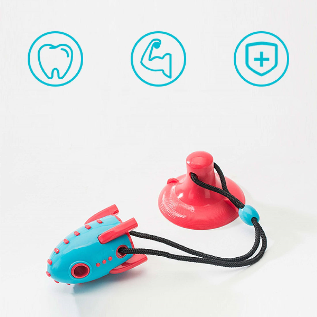 Rocket Shape Food Dispensing Bite Resistant Interactive Pet Toy