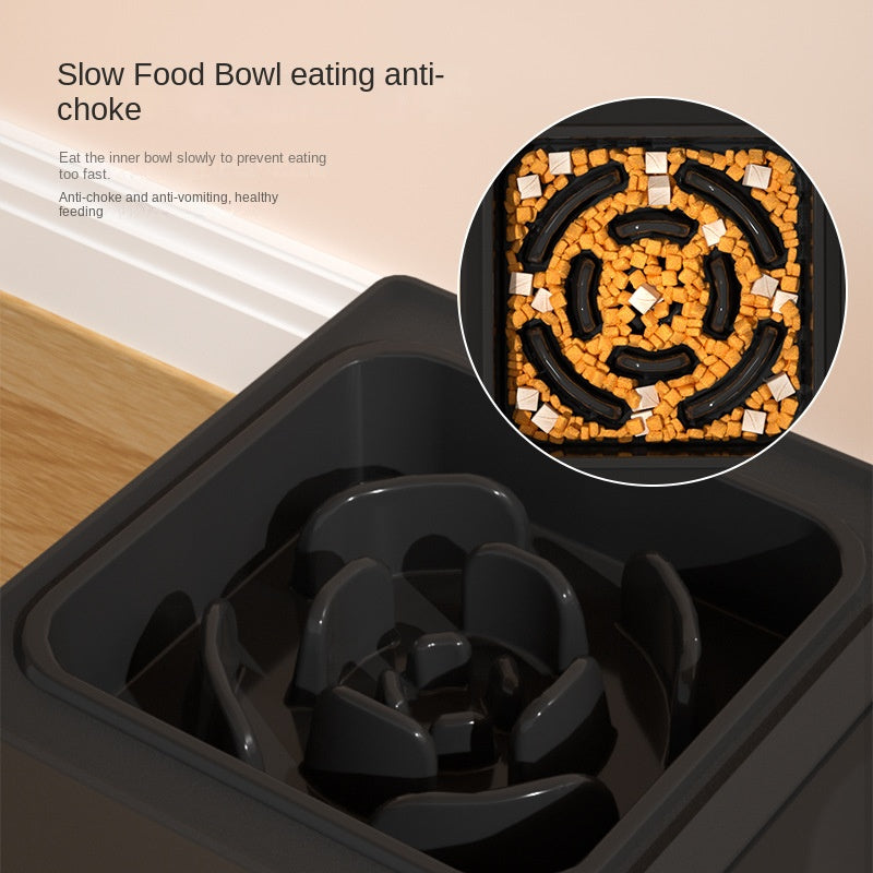 Adjustable Height Double Pet Bowls With Stainless Steel Stand