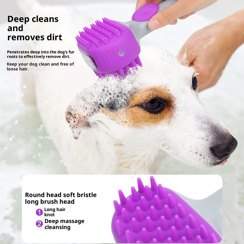Pet Shower Brush Bath Cleaning Hair Removal Grooming Tool