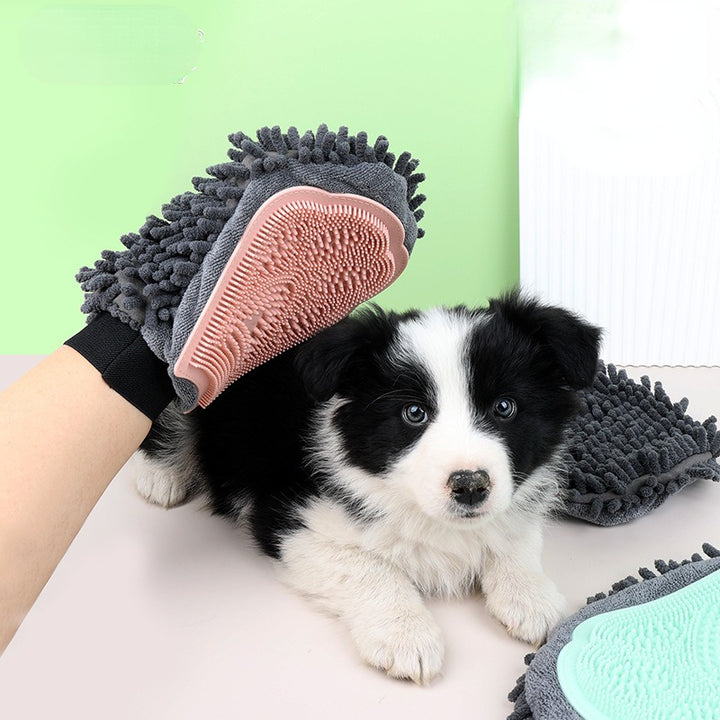 2 In 1 Pet Bathing Brush Grooming Glove Cleaning Massage Tool