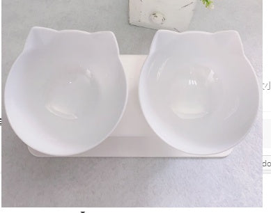 Non Slip Double Pet Bowl With Raised Stand Design