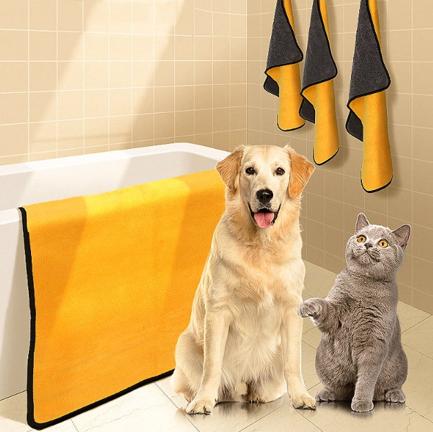 Highly Absorbent Pet Bath Towel Quick Dry Grooming Cloth