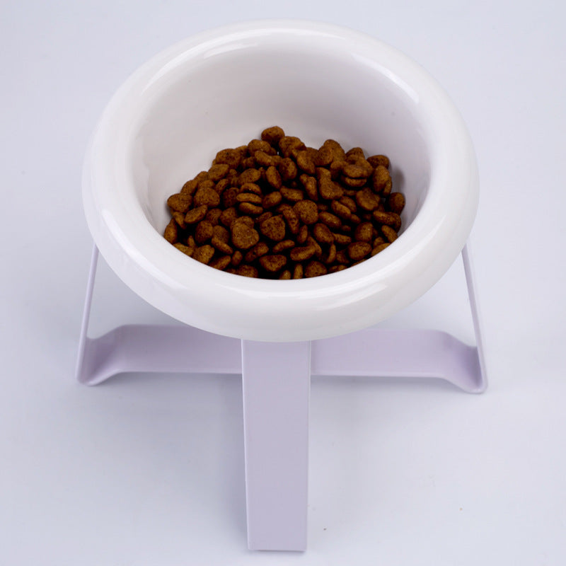Anti Slip Pet Feeding Bowl With Iron Stand 2 In 1 Design