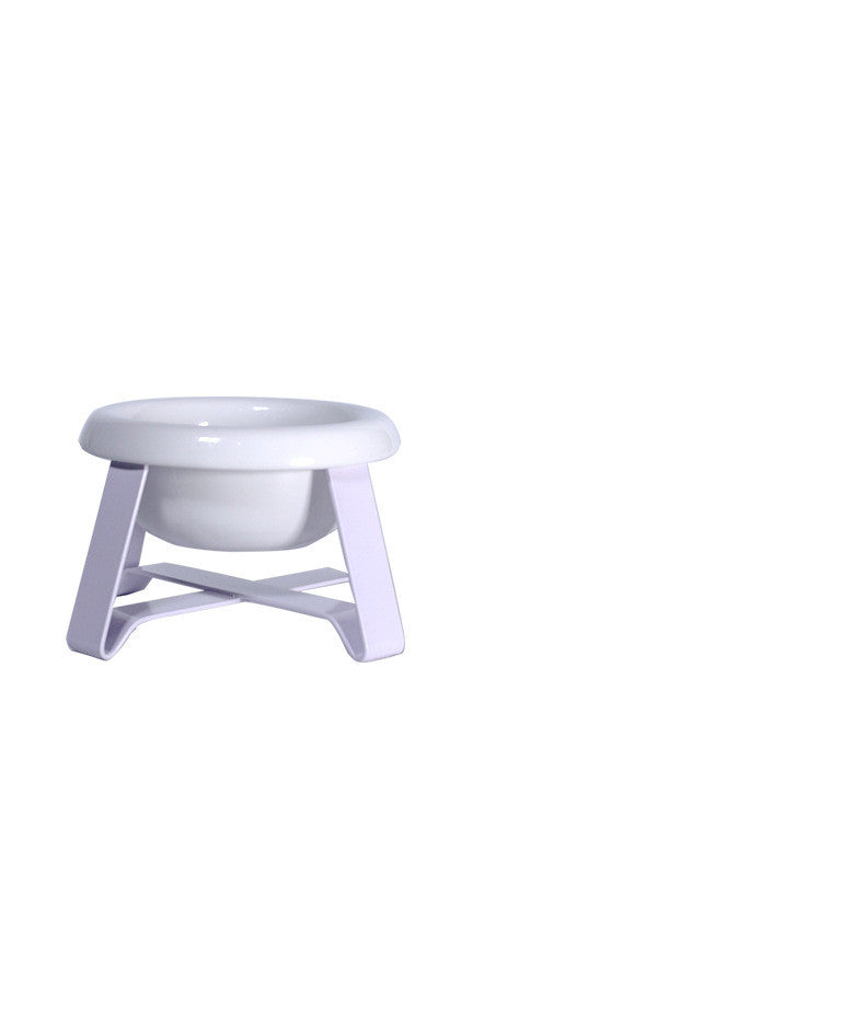 Anti Slip Pet Feeding Bowl With Iron Stand 2 In 1 Design