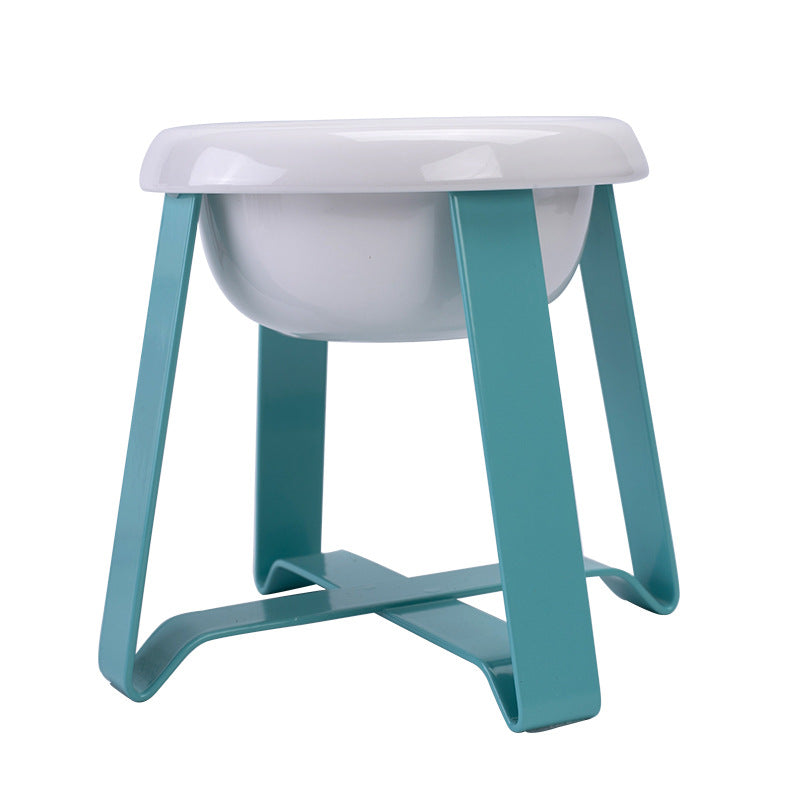 Anti Slip Pet Feeding Bowl With Iron Stand 2 In 1 Design