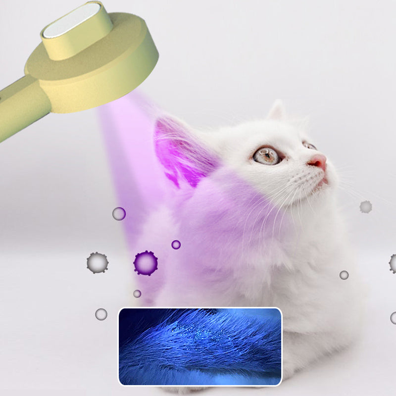 2 In 1 Pet Grooming Comb With UVC Hair Detection Tool