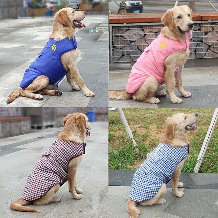 Waterproof Reversible Warm Pet Vest Jacket Winter Coat