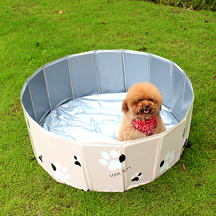 Portable Foldable Pet Swimming Pool Indoor Outdoor Bath Tub