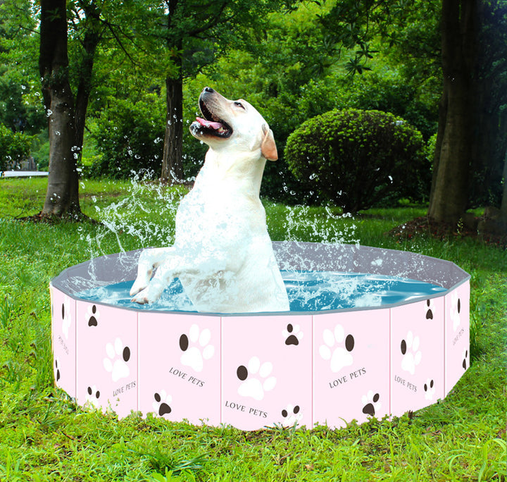 Portable Foldable Pet Swimming Pool Indoor Outdoor Bath Tub