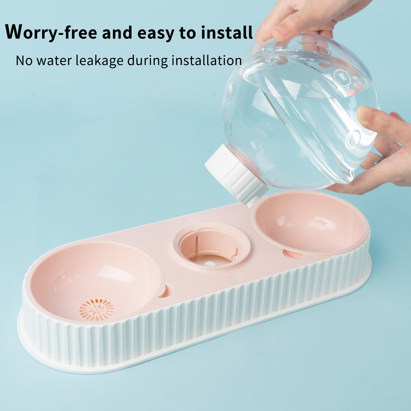 Automatic Plastic Pet Food And Water Feeder Bowl