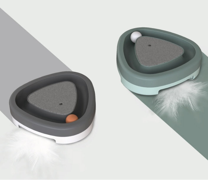 Smart Electric Triangle Turntable Interactive Pet Scratcher Toy