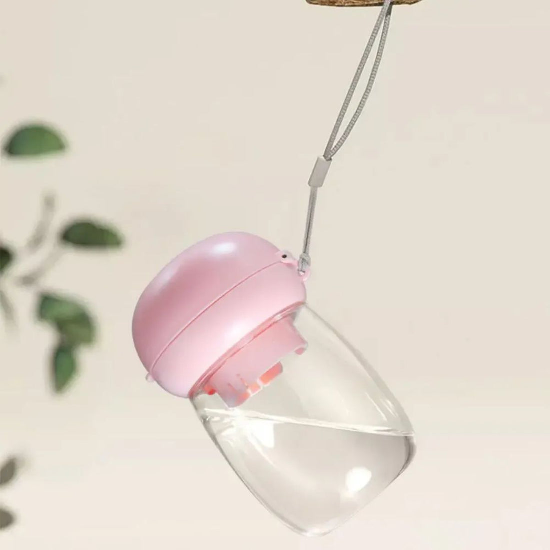 Portable Pet Water Bottle Travel Drinking Cup Bowl With Lanyard