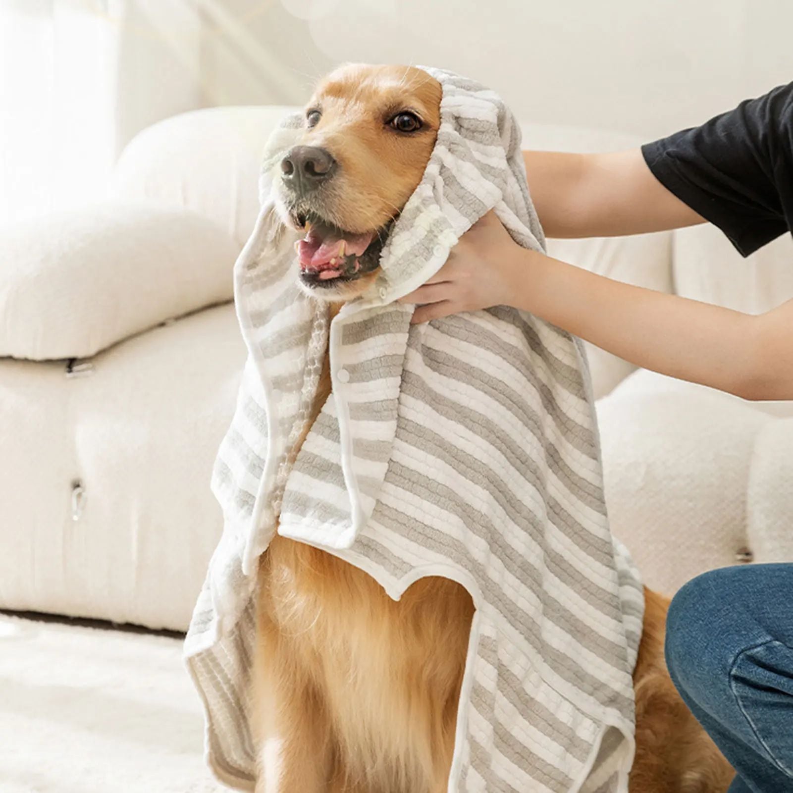 Ultra Absorbent Pet Bath Towel Quick Dry Thickened Robe