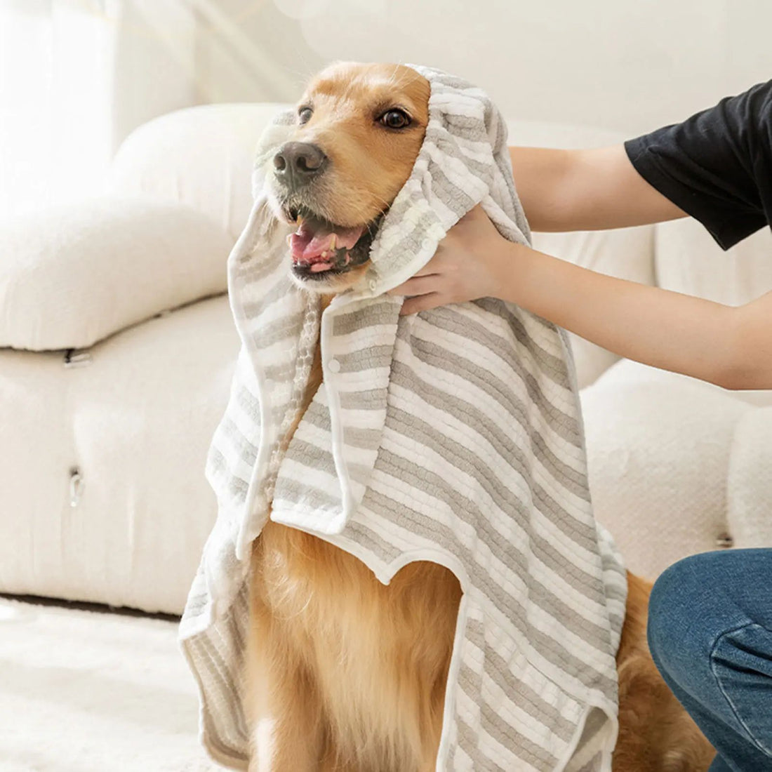 Ultra Absorbent Pet Bath Towel Quick Dry Thickened Robe