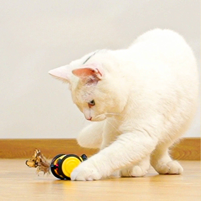 Electric Moving Interactive Feather Teaser Pet Toy