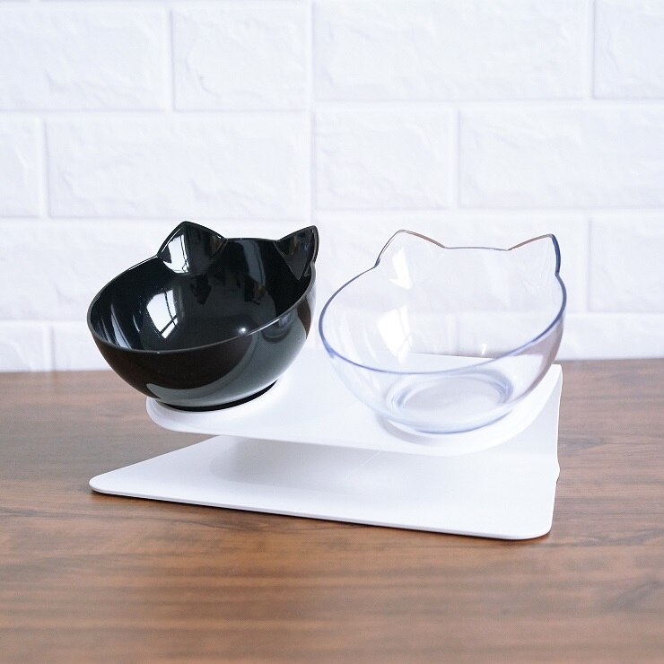 Non Slip Double Pet Bowl With Raised Stand Design
