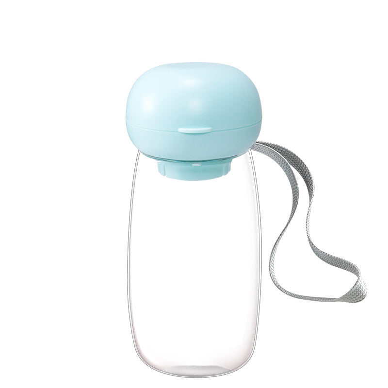 Portable Pet Water Bottle Travel Drinking Cup Bowl With Lanyard