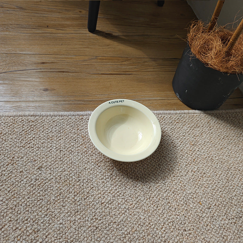 Anti Tumble Ceramic Elevated Pet Double Feeding Bowl