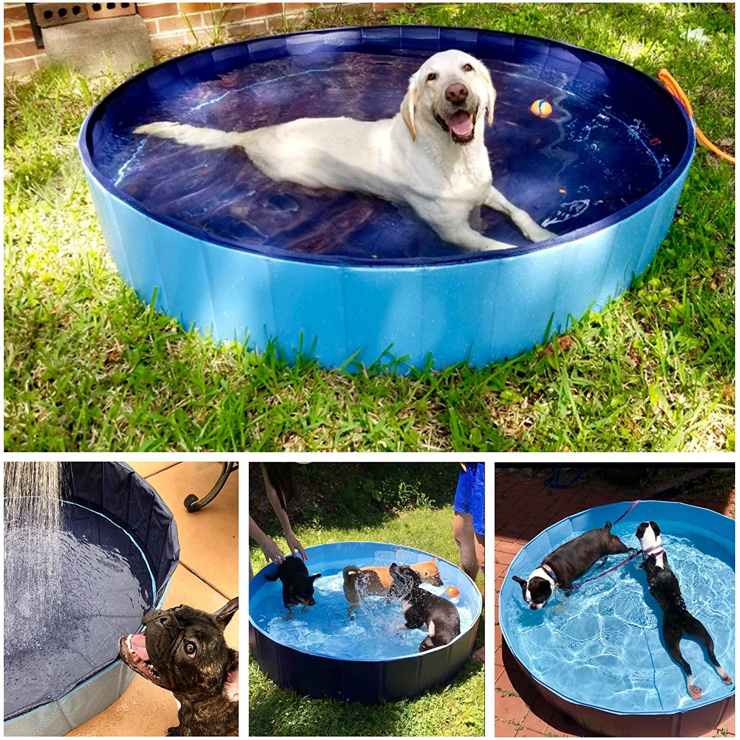 Foldable Pet Bath Pool Collapsible Outdoor Indoor Swimming Tub