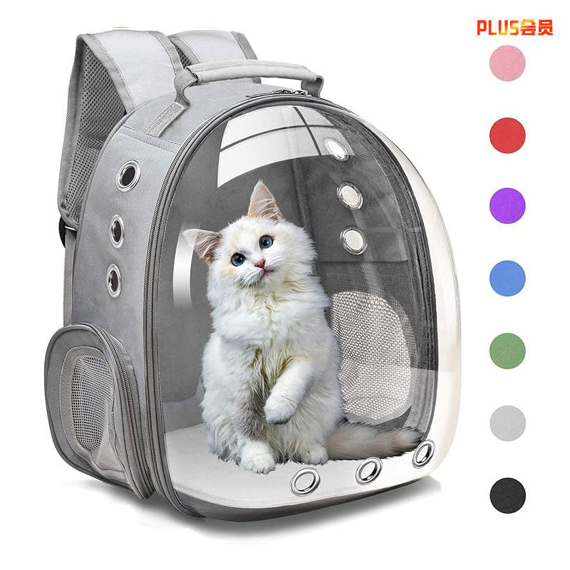 Portable Large Capacity Transparent Pet Backpack Travel Bag