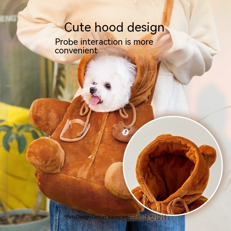 Animal Shaped Portable Pet Backpack Diaper Bag Shoulder Carrier
