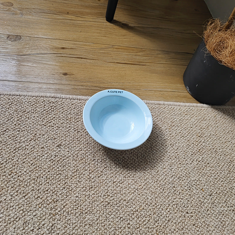 Anti Tumble Ceramic Elevated Pet Double Feeding Bowl