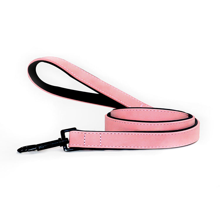 Pull Resistant Leather Pet Leash Durable Walking Lead