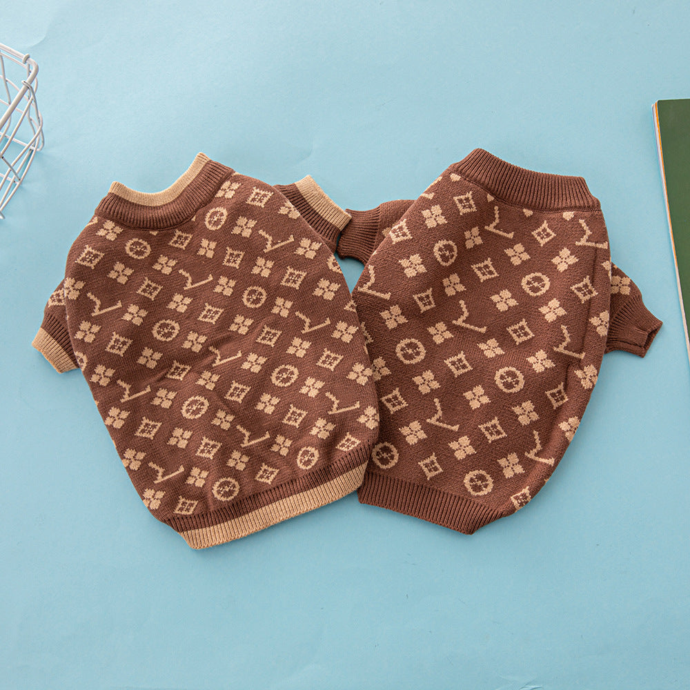 Autumn Winter Thick Warm Pet Sweater Clothing Outfit