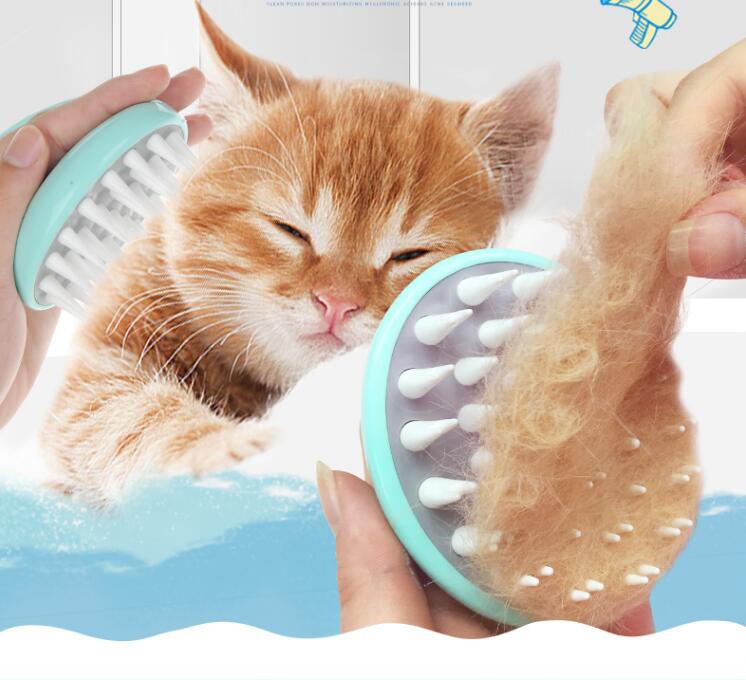 Comfortable Pet Bath Massage Brush Grooming Cleaning Comb Tool
