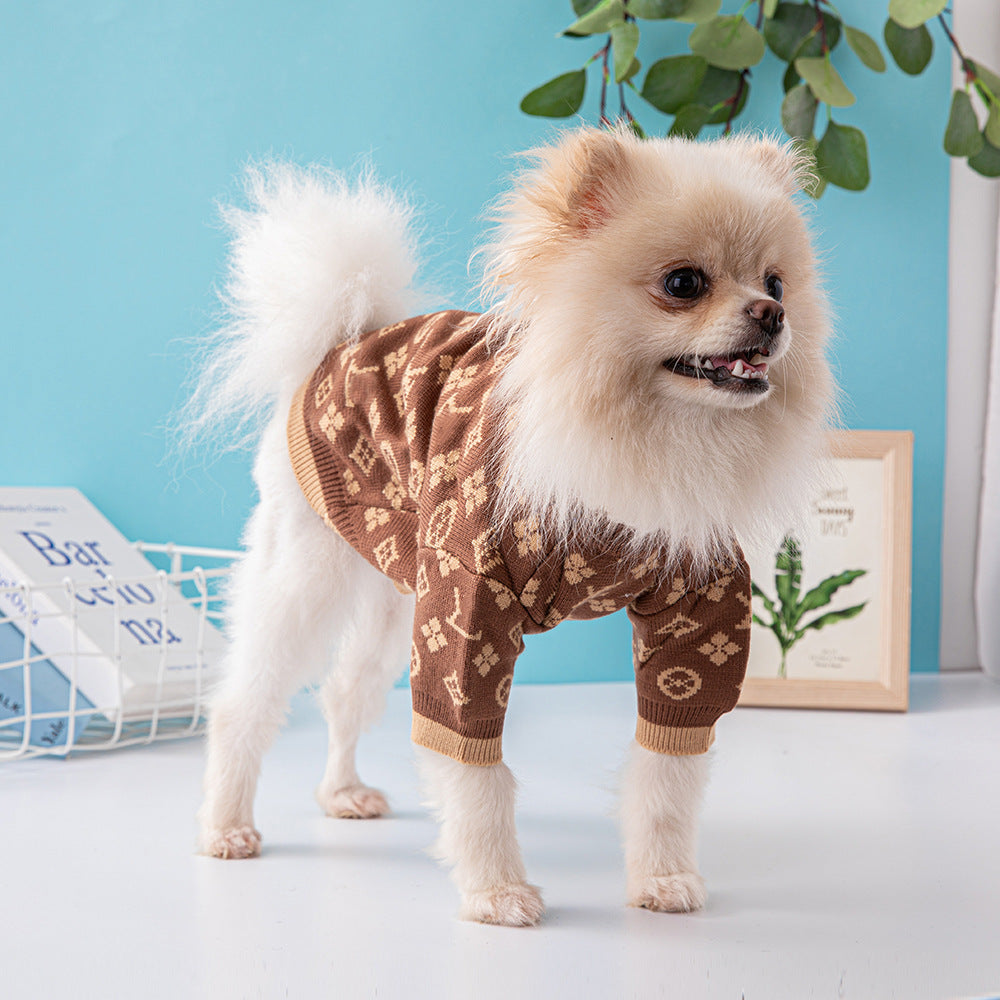 Autumn Winter Thick Warm Pet Sweater Clothing Outfit
