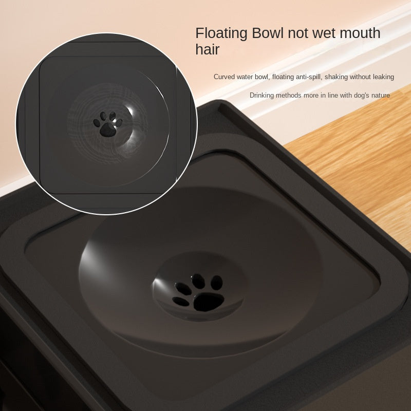 Adjustable Height Double Pet Bowls With Stainless Steel Stand