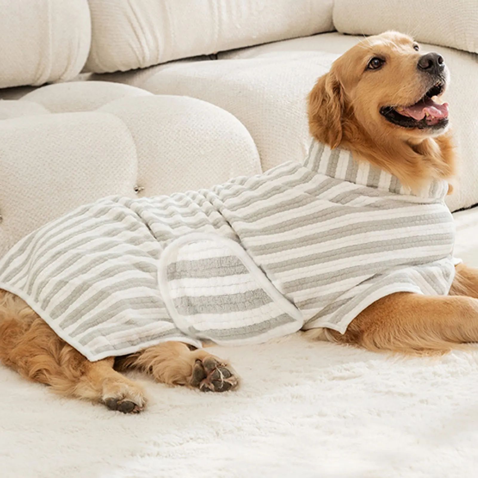 Ultra Absorbent Pet Bath Towel Quick Dry Thickened Robe
