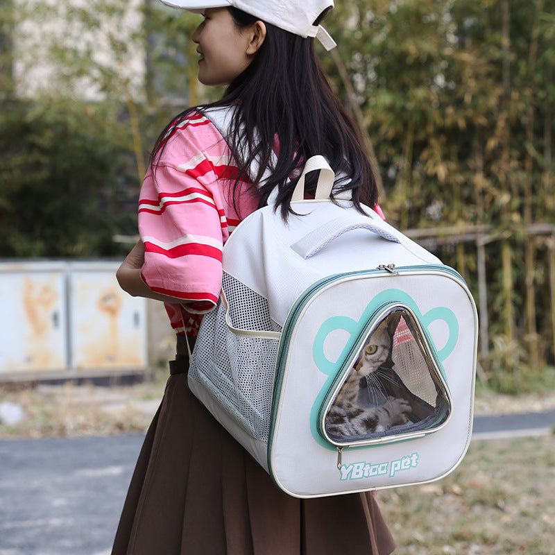 Portable Large Capacity Breathable Pet Backpack Carrier Outdoor