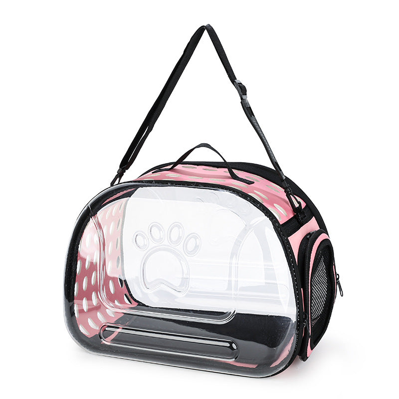 Portable Transparent Pet Backpack Travel School Bag
