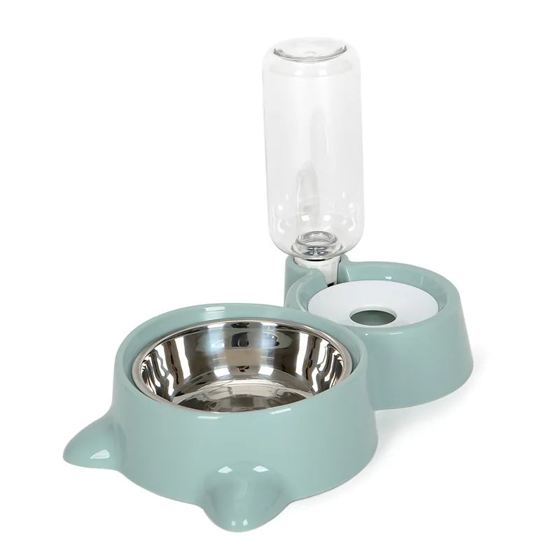 Automatic Pet Food And Water Dispenser Gravity Feeding Bowl