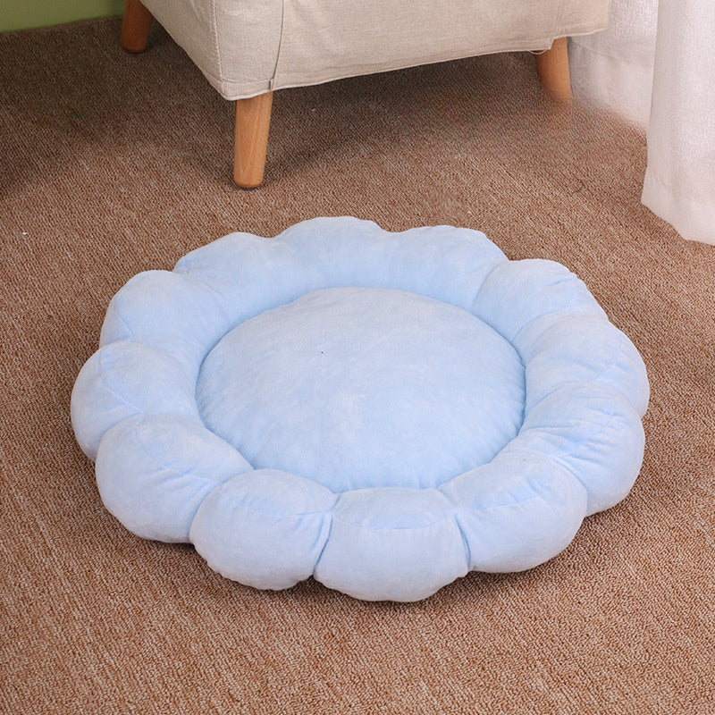 Multi Color Petal Shape Soft Plush Pet Nest Bed