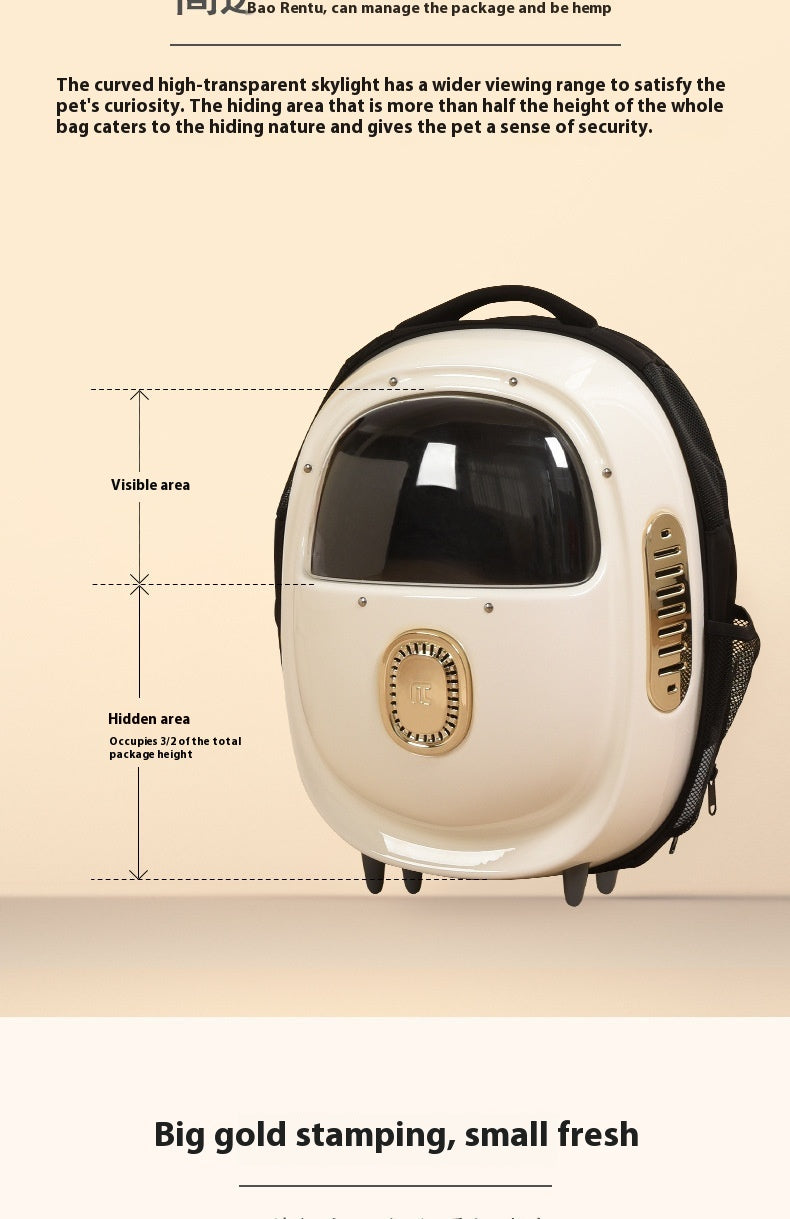 Portable Pet Backpack Astronaut Bag With Heating System