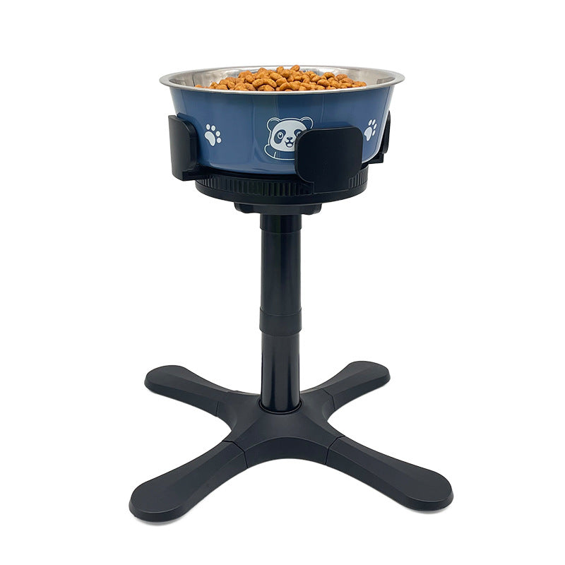 Adjustable Height Pet Bowl Stand With Anti-Tip Design