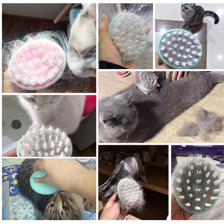 Comfortable Pet Bath Massage Brush Grooming Cleaning Comb Tool