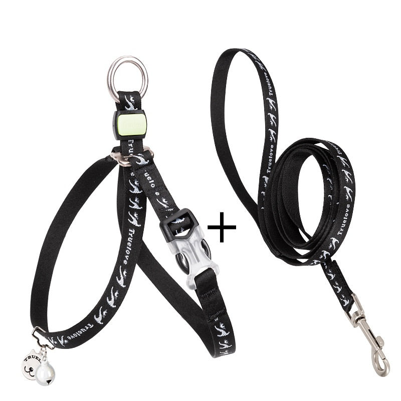 Pet Chest Strap Bell Vest With Adjustable Leash Harness