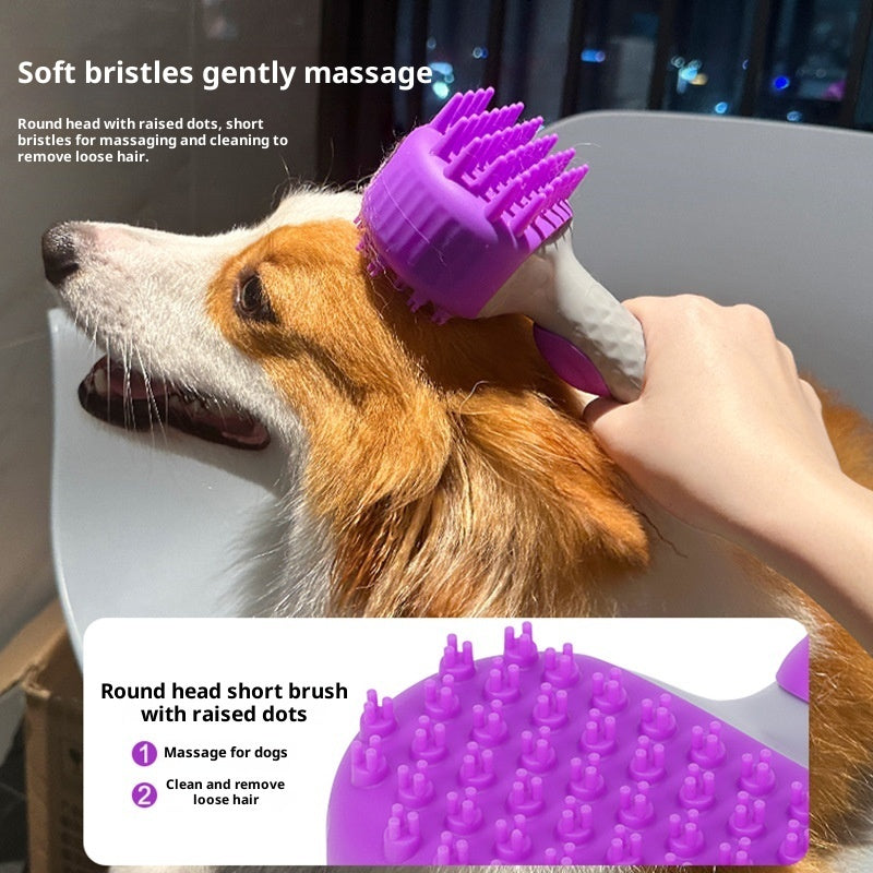 Pet Shower Brush Bath Cleaning Hair Removal Grooming Tool