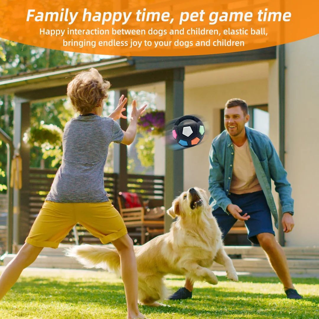Football Tennis Ball Shaped Interactive Pet Toy Bite Resistant