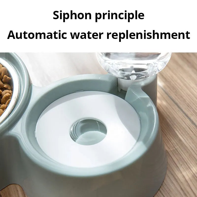 Automatic Pet Food And Water Dispenser Gravity Feeding Bowl
