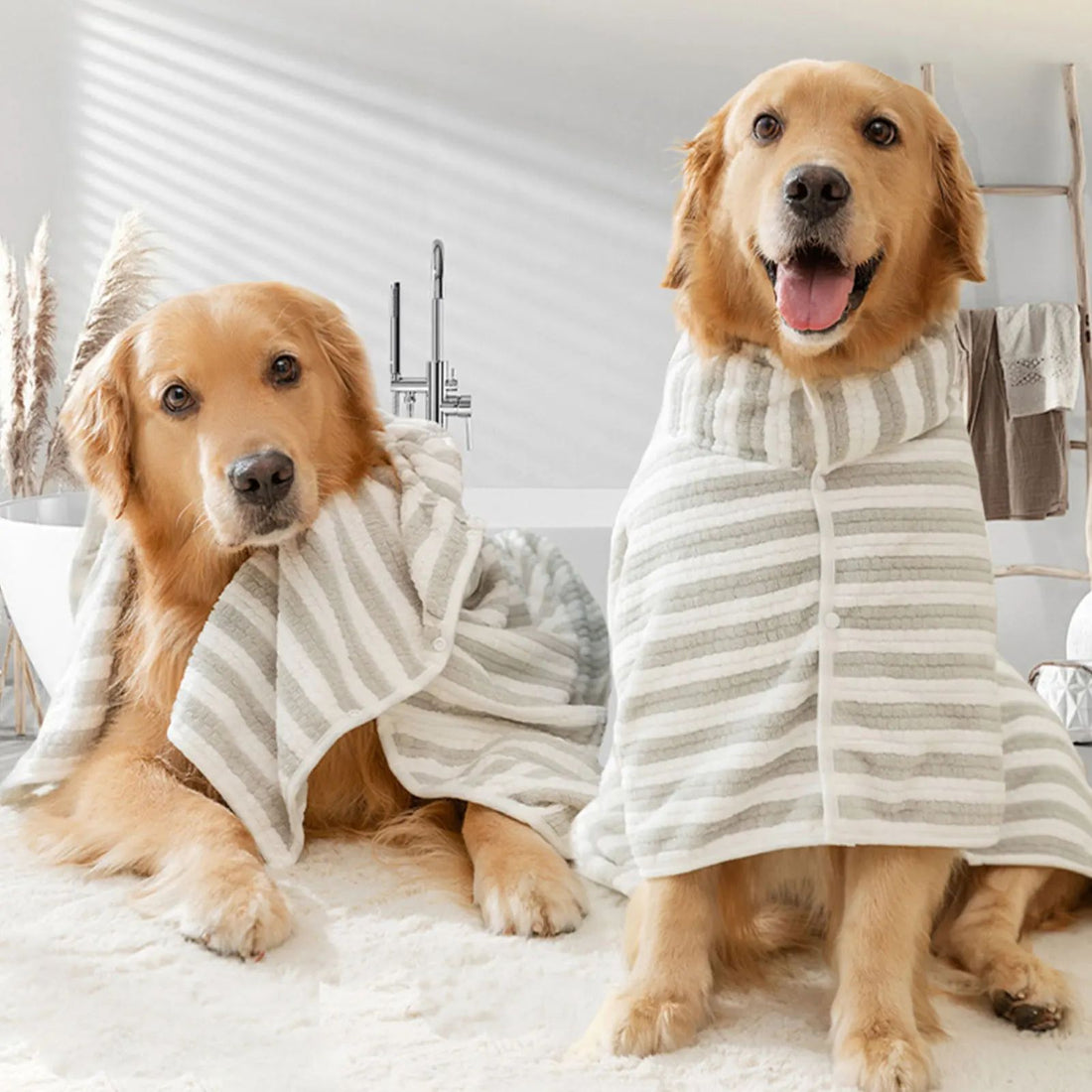 Ultra Absorbent Pet Bath Towel Quick Dry Thickened Robe