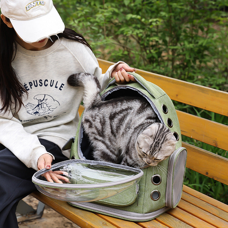 Transparent Space Capsule Pet Backpack Diaper Travel Bag