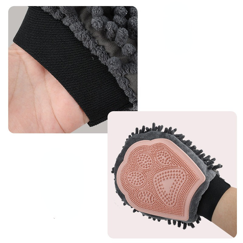 2 In 1 Pet Bathing Brush Grooming Glove Cleaning Massage Tool