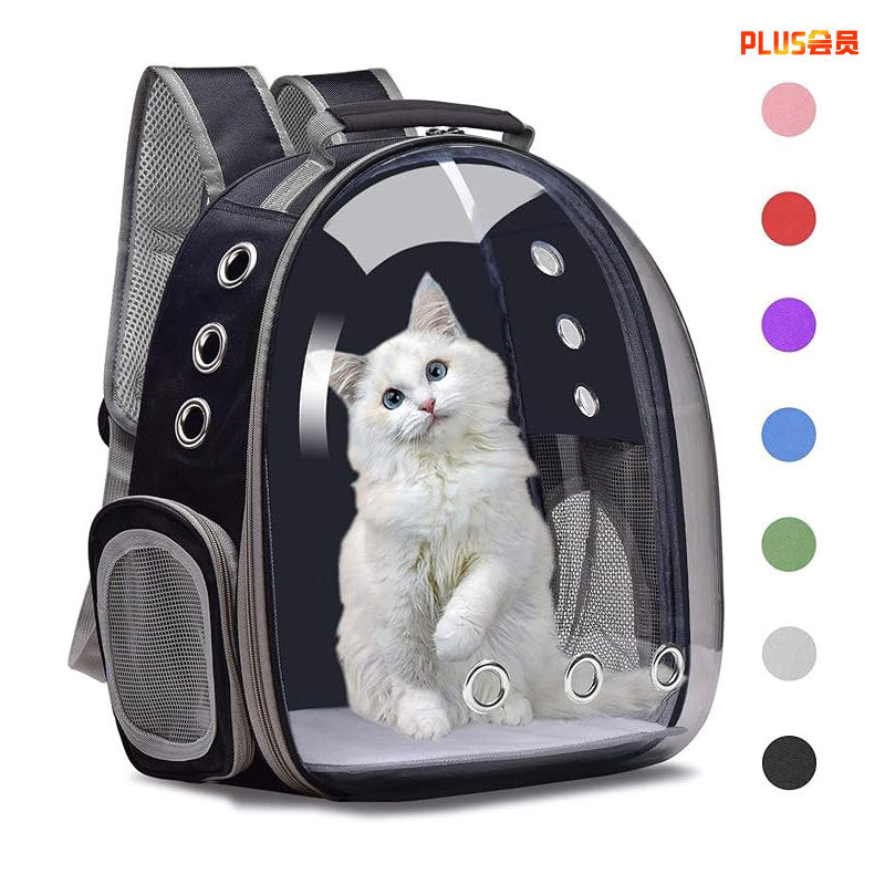 Portable Large Capacity Transparent Pet Backpack Travel Bag