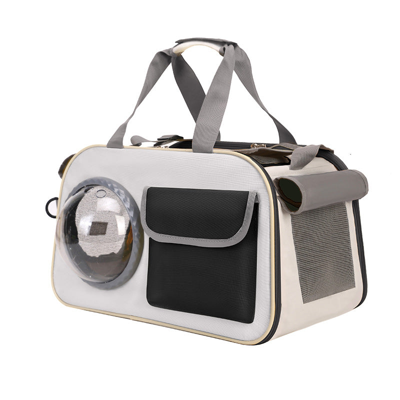 Portable Space Capsule Pet Backpack Crossbody Carrier For Outdoor Travel