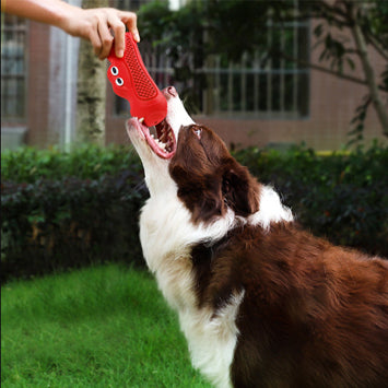Interactive Vocal Pet Toy Natural Rubber Bite Resistant Chew Toy